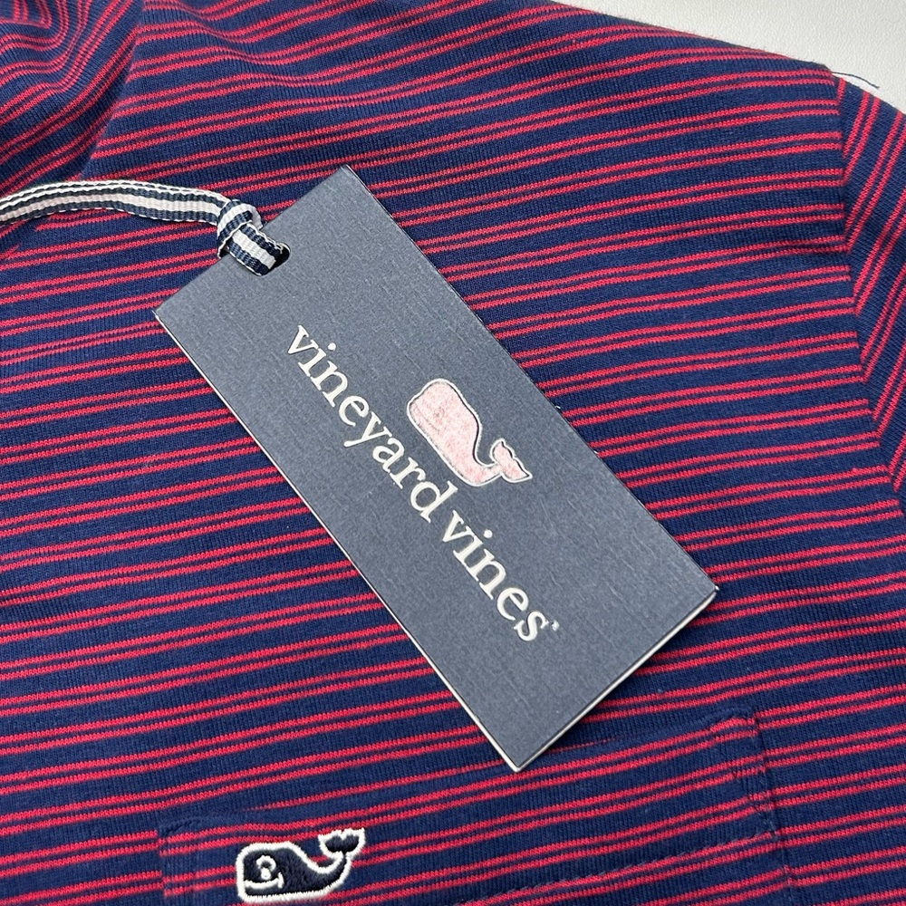 Vineyard Vines NWT Edgartown Jersey Hooded Polo Shirt Boys XL Stripes Preppy $42 - Picture 6 of 12